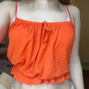 New look crop top bright orange